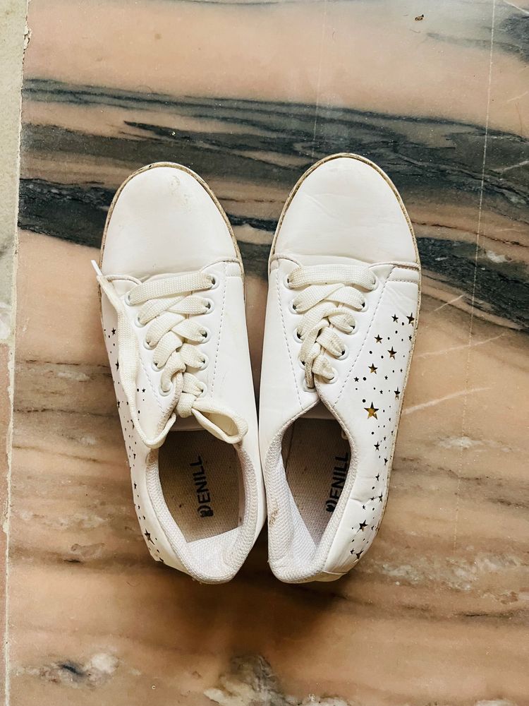 White Women Shoes (Used But Good Condition)