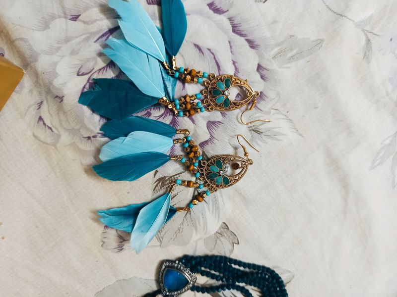 Feather Beautiful Color Earrings