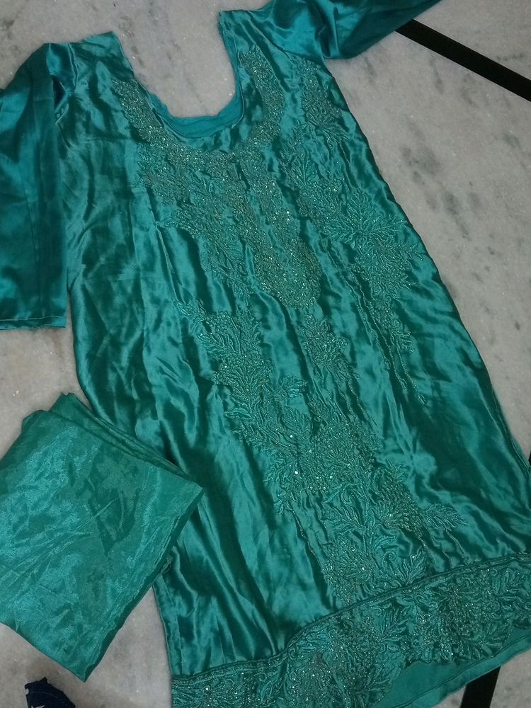 sea green kurta set