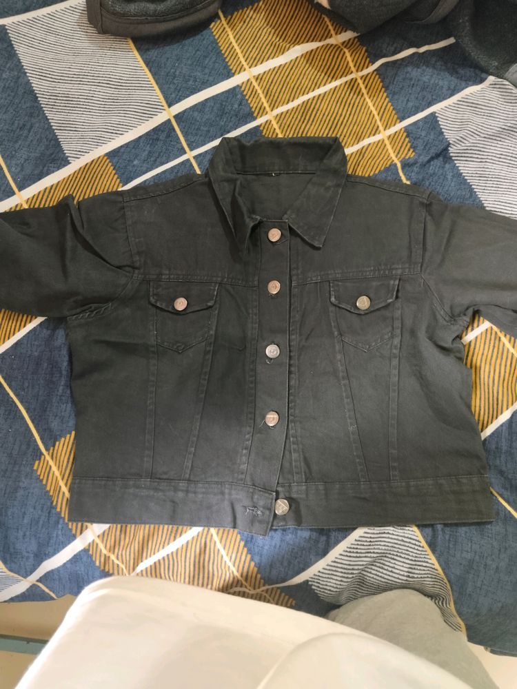 Denim Jacket Black Colour