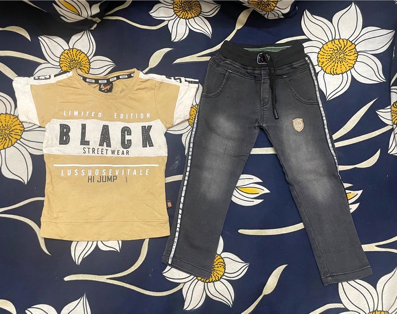 2 Years Boy Set Of T-shirt And Jeans