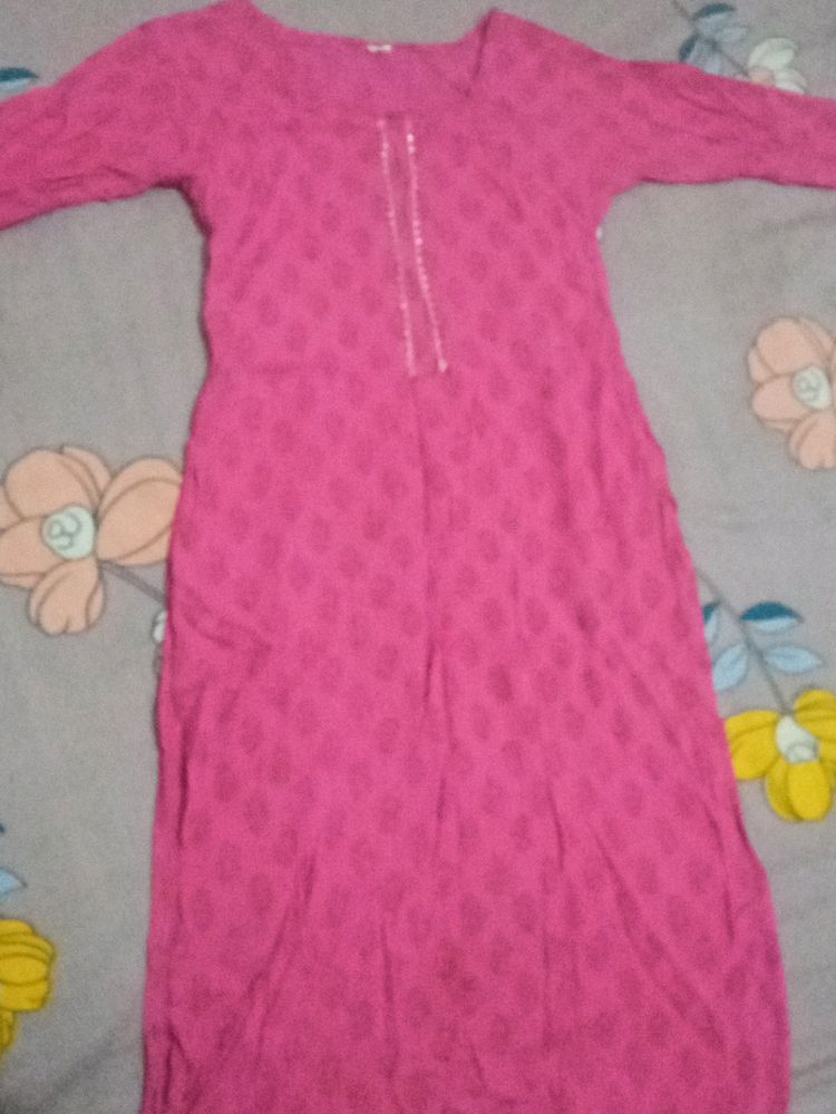 Simple Beautiful Pink Kurti ❤️🎗️