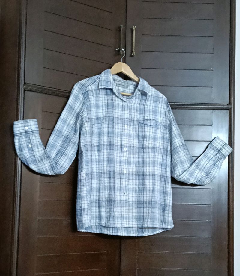 Craghoppers Women Blue Checks Cotton Shirt