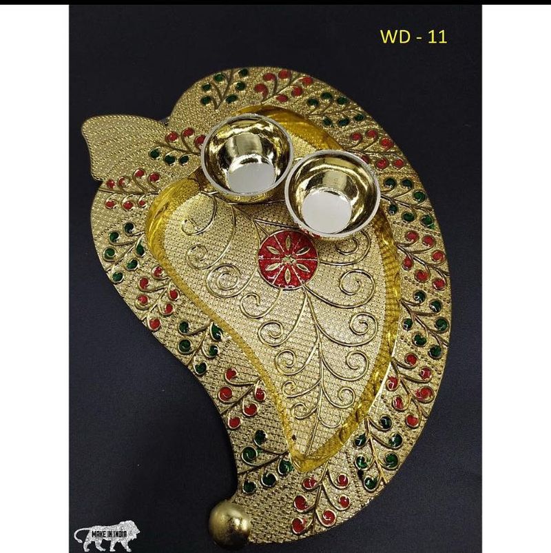 [VKC-11] Pooja Leaf Thali (18 x 12 cm)