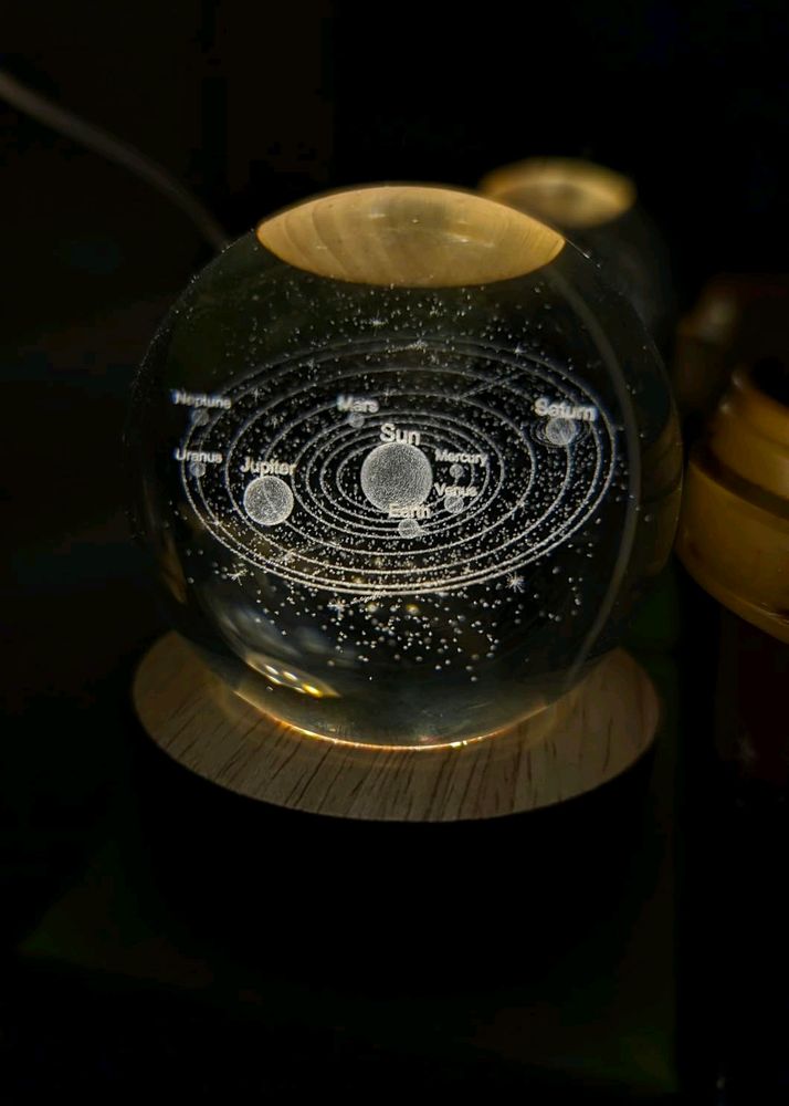 3D Galaxy Crystal Ball Night Lamp