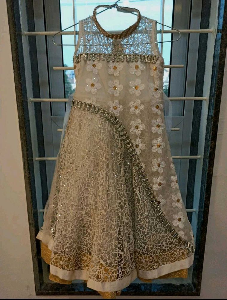 White beautiful party gown for girls