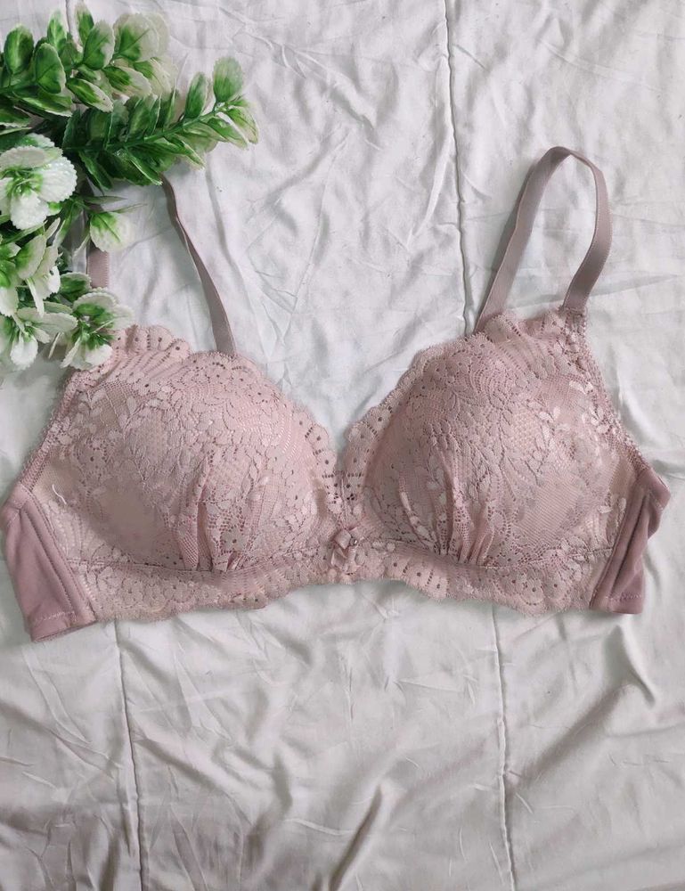 Pink Net Bra