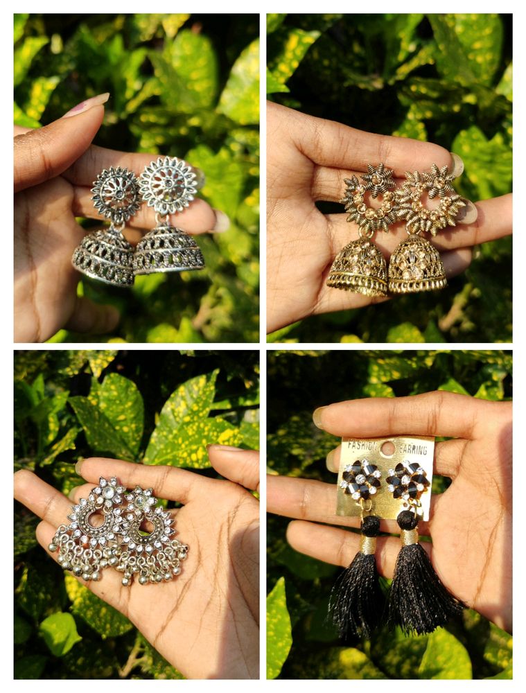 🔥4 Traditional Earrings For Rs.99Only