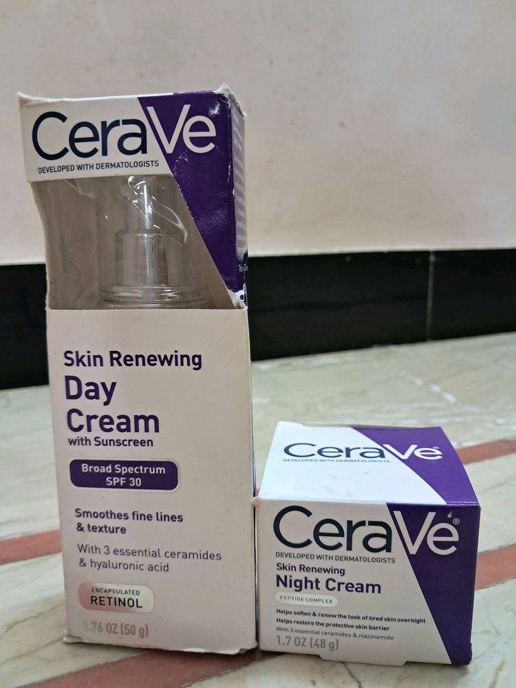 CeraVe Skin Renewing DayCream & NightCream