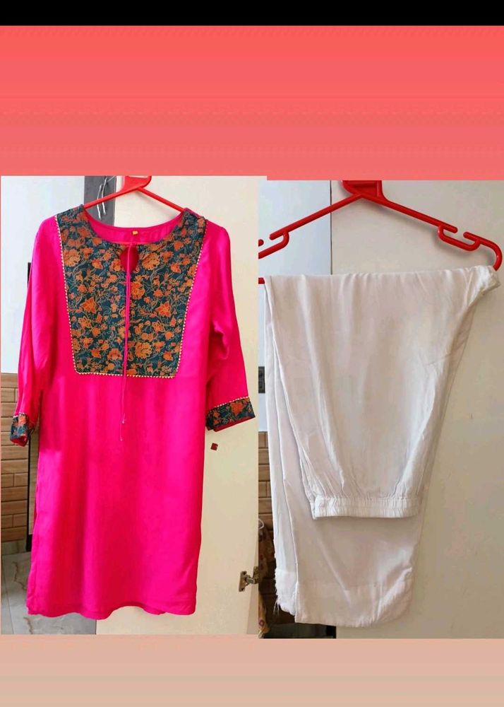 Embroidery Kurta Set With Free Gift 🎁