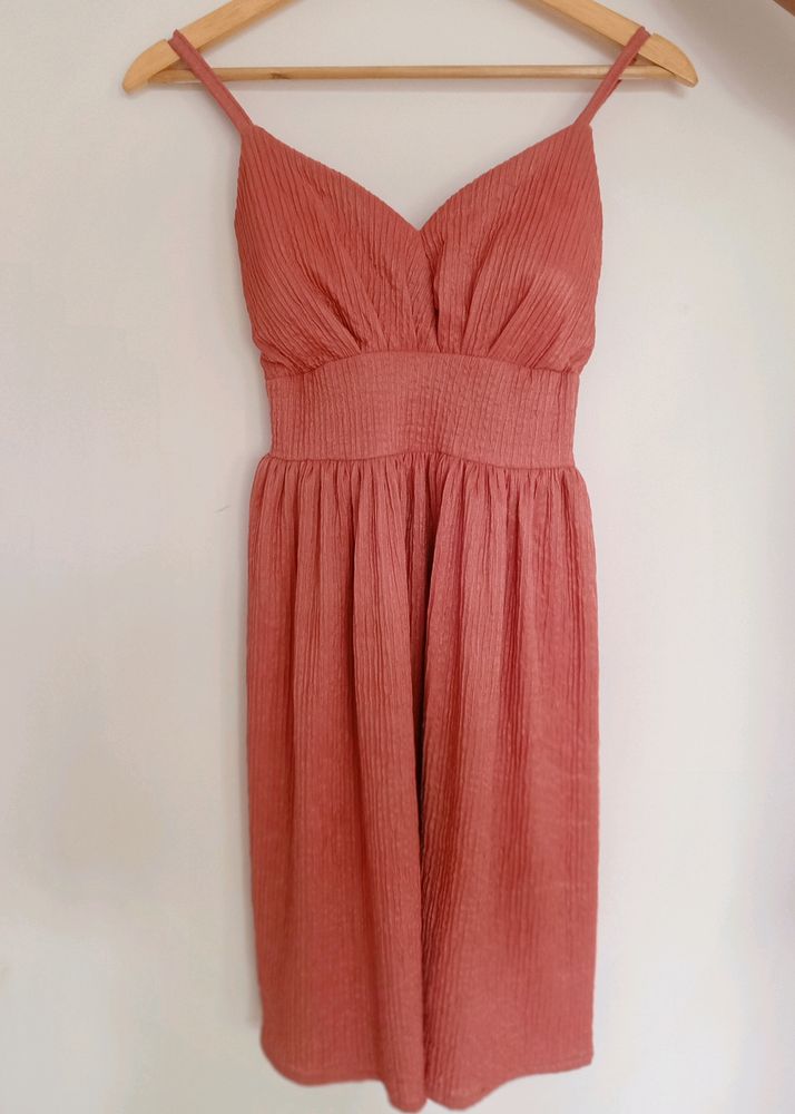 Brand New Peach Strap Dress