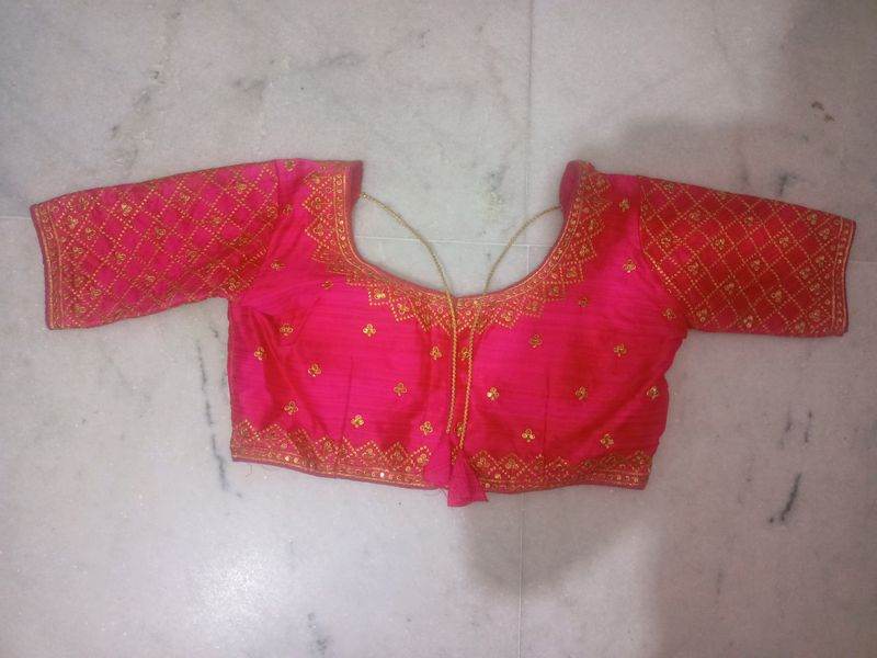 Pink Maggam Work Blouse