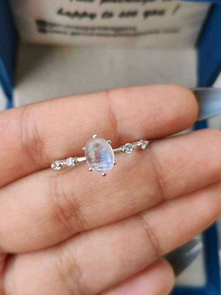 925 Silver Moonstone Ring New