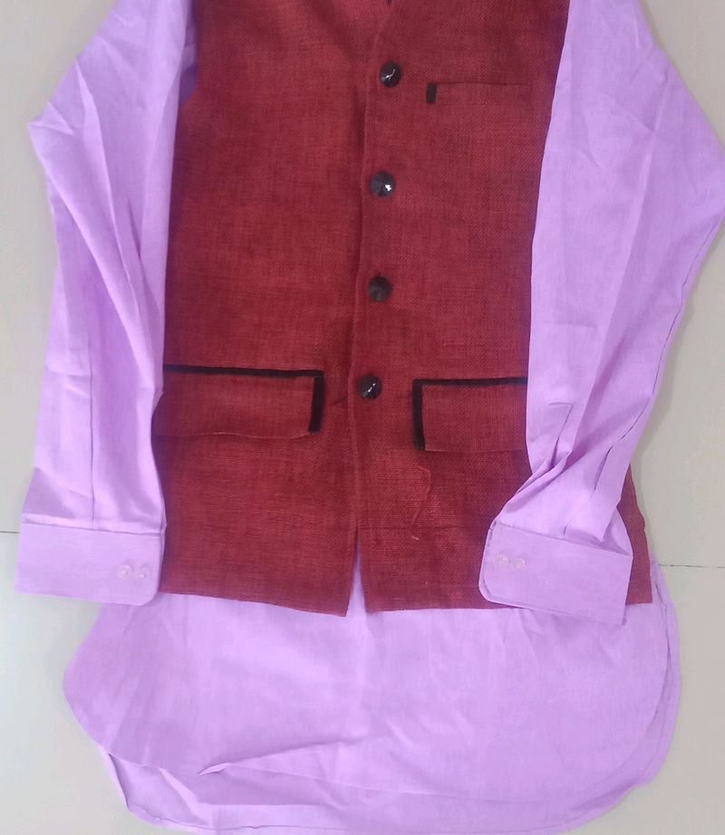 Men Kurta With Jacket