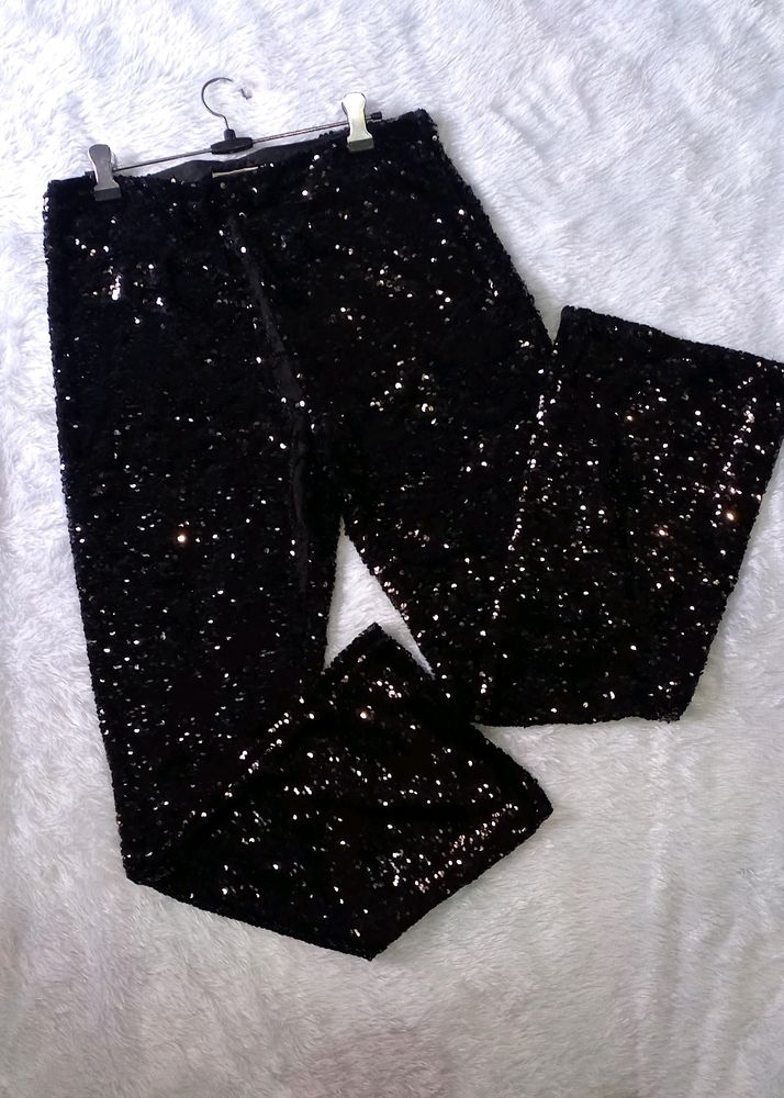 Heavy Black Sequins Trouser