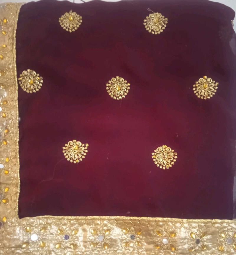 Maroon Colour Saree