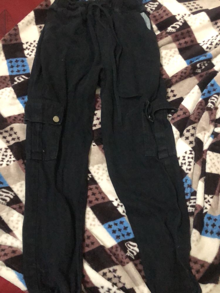 Black Parachute Cargo Pants