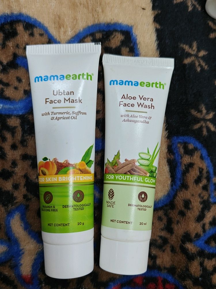 Mamaearth face wash and mask