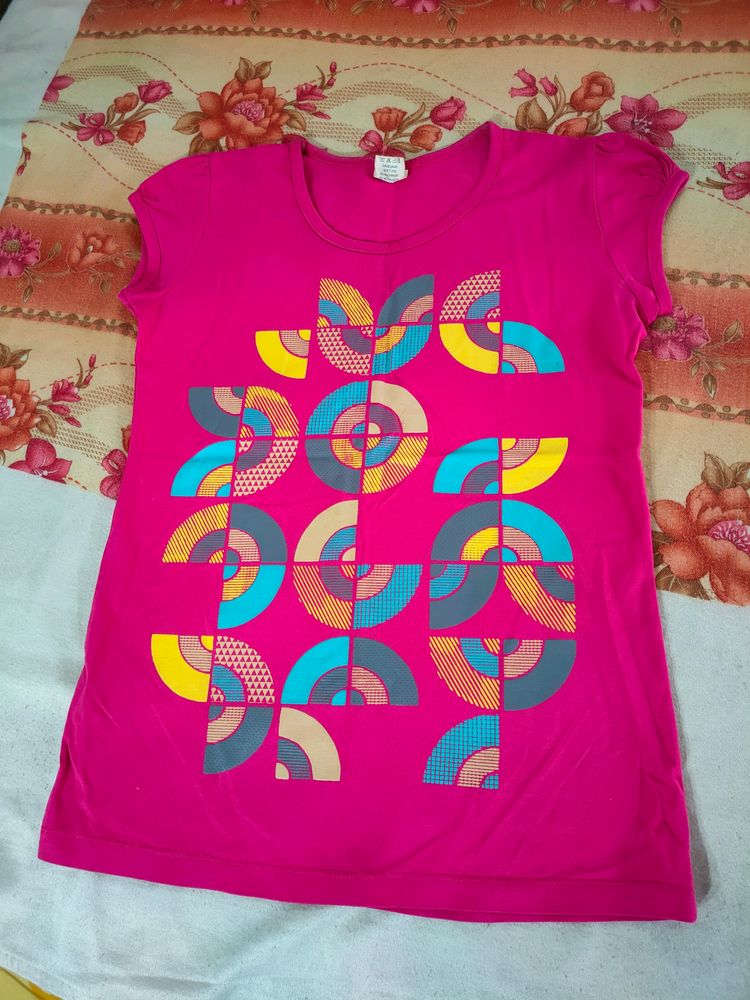 Pink Cotton Women's Top