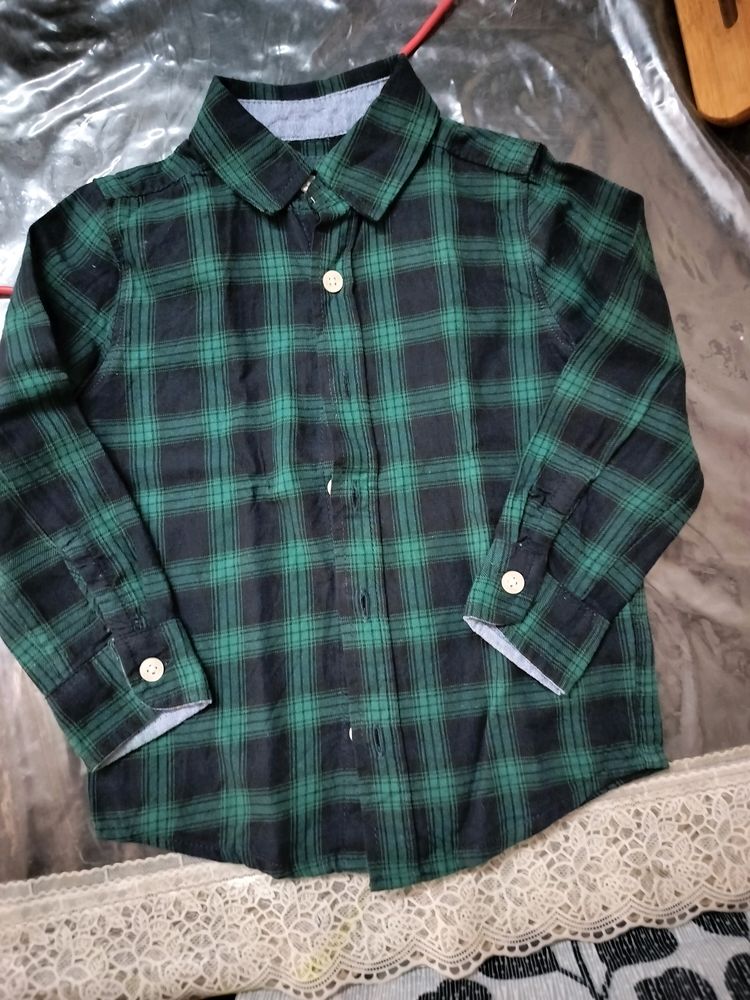 Unused Boy Dark Green Shirt