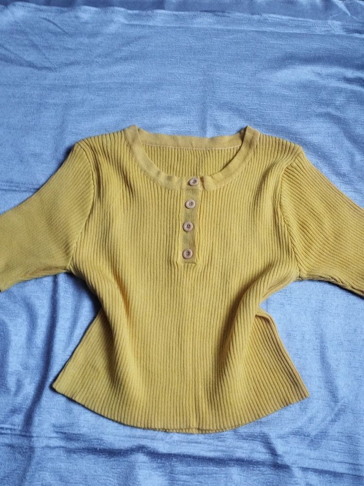 Yellow Crop Top Like New Worn Only Once