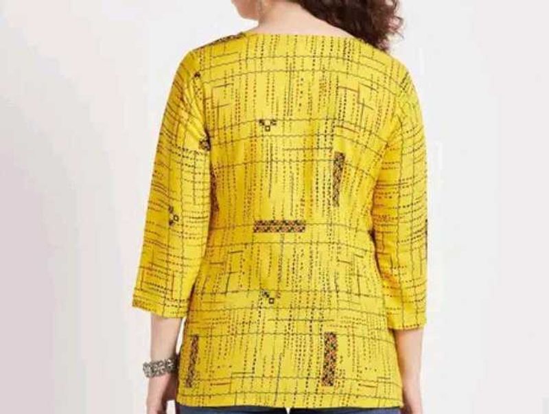 Straight Yellow Kurti