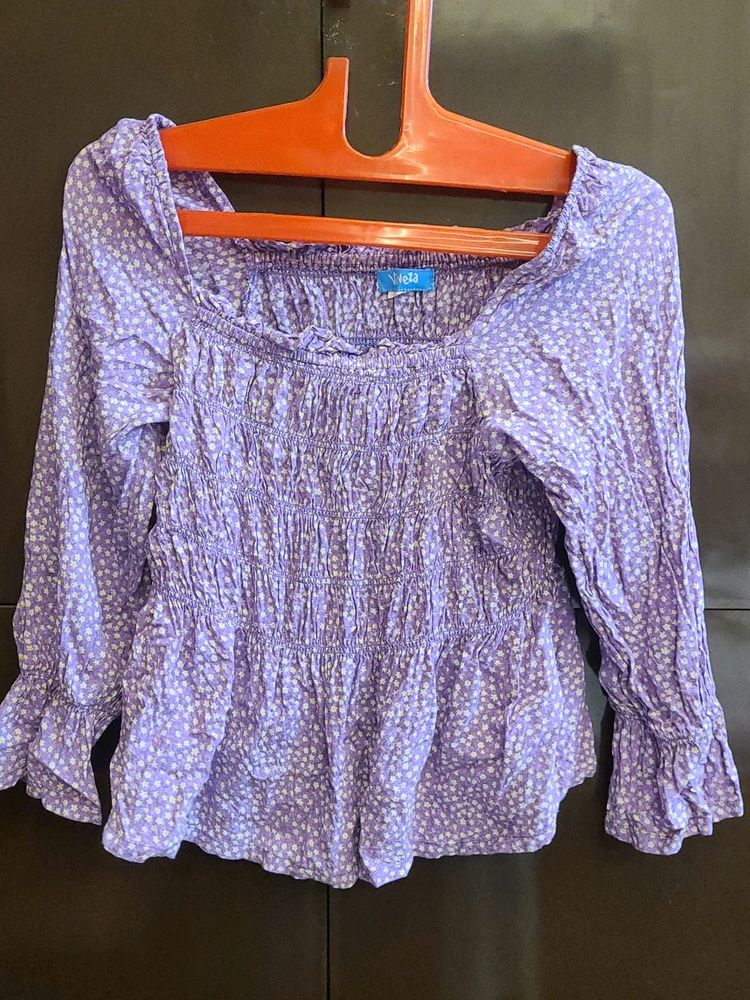 Lavender Bell Sleeve Top