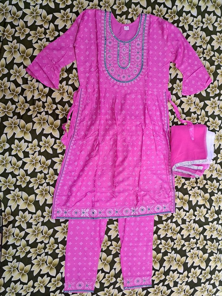 Nyra Cut Kurta Set in Pink Color