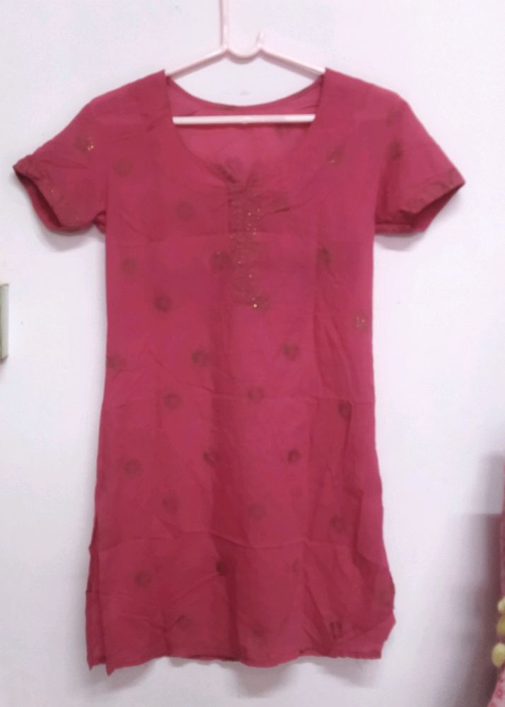 Pink Kurti Top