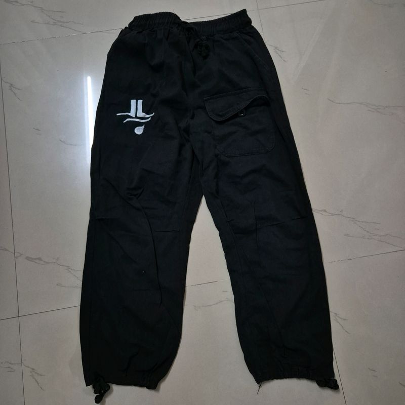 Cotton Black Cargo Pants