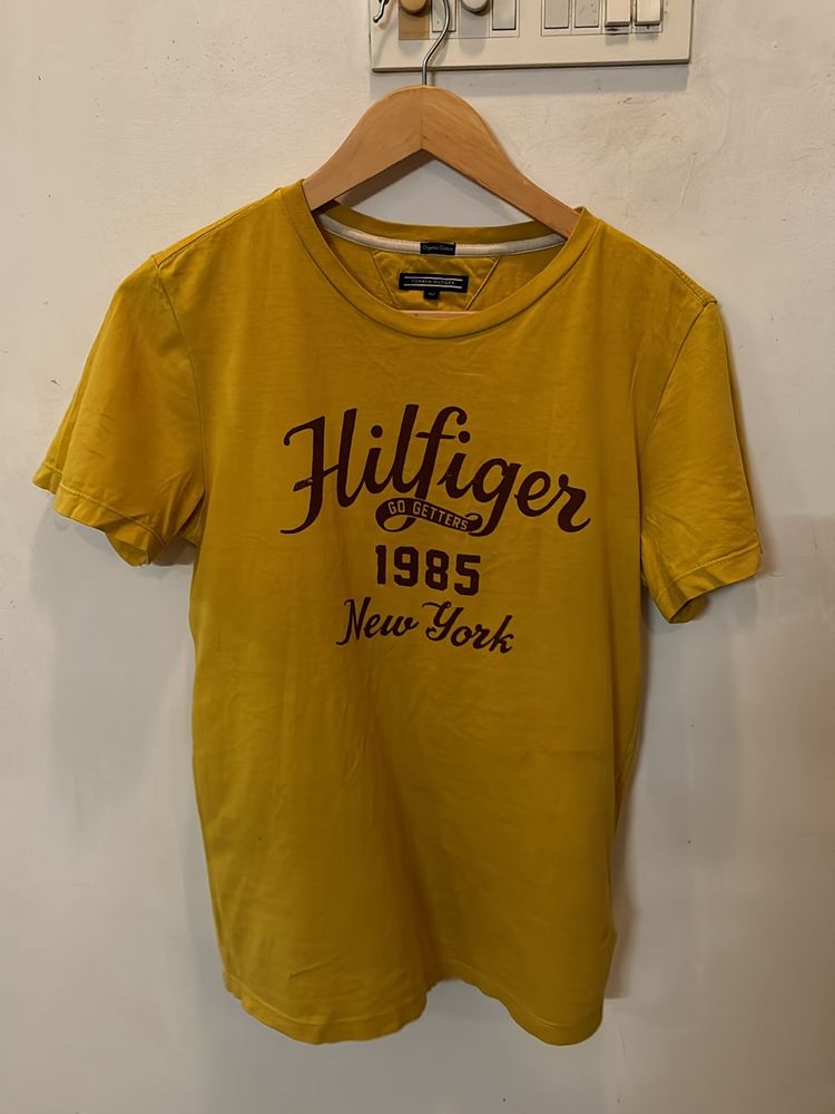 Tommy Hilfiger Mustard Yellow T Shirt