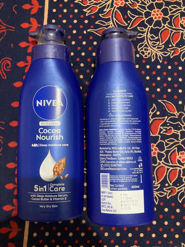 Combo Of Nivea Lotion Cream And Himalaya Soap