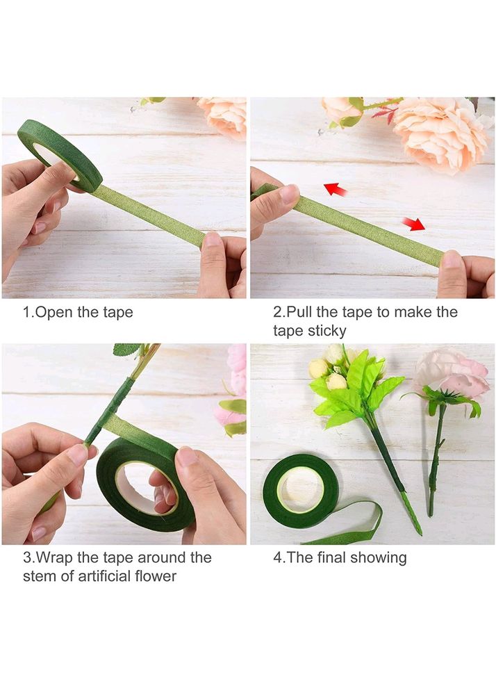 15 Pcs Floral Tape Green