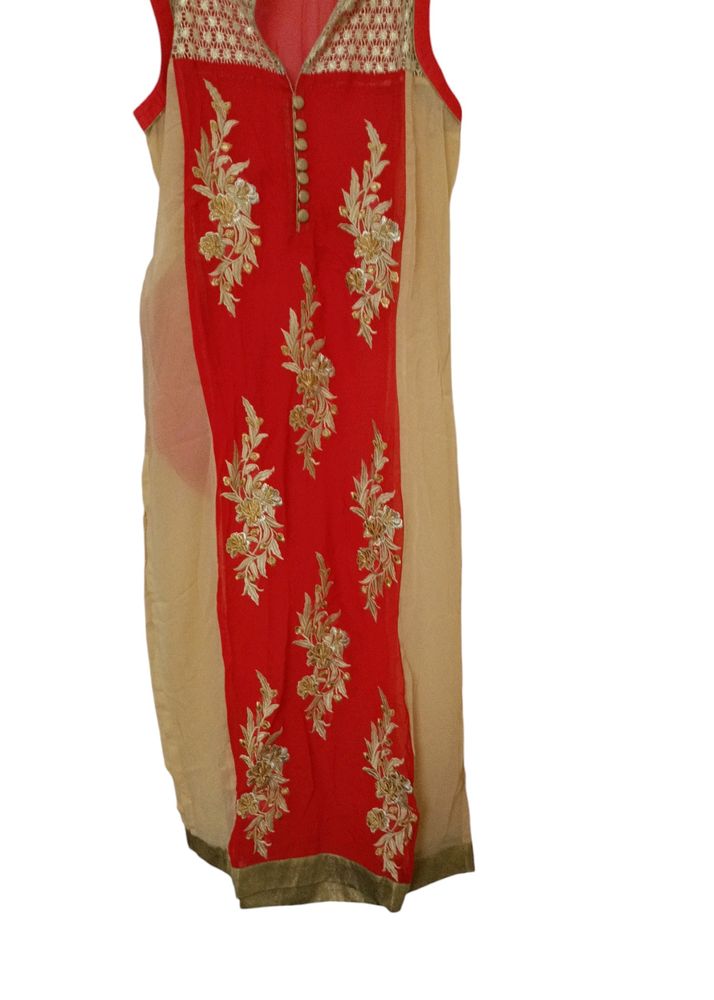 Georgette Stitched Kurta With Attach Sleeves