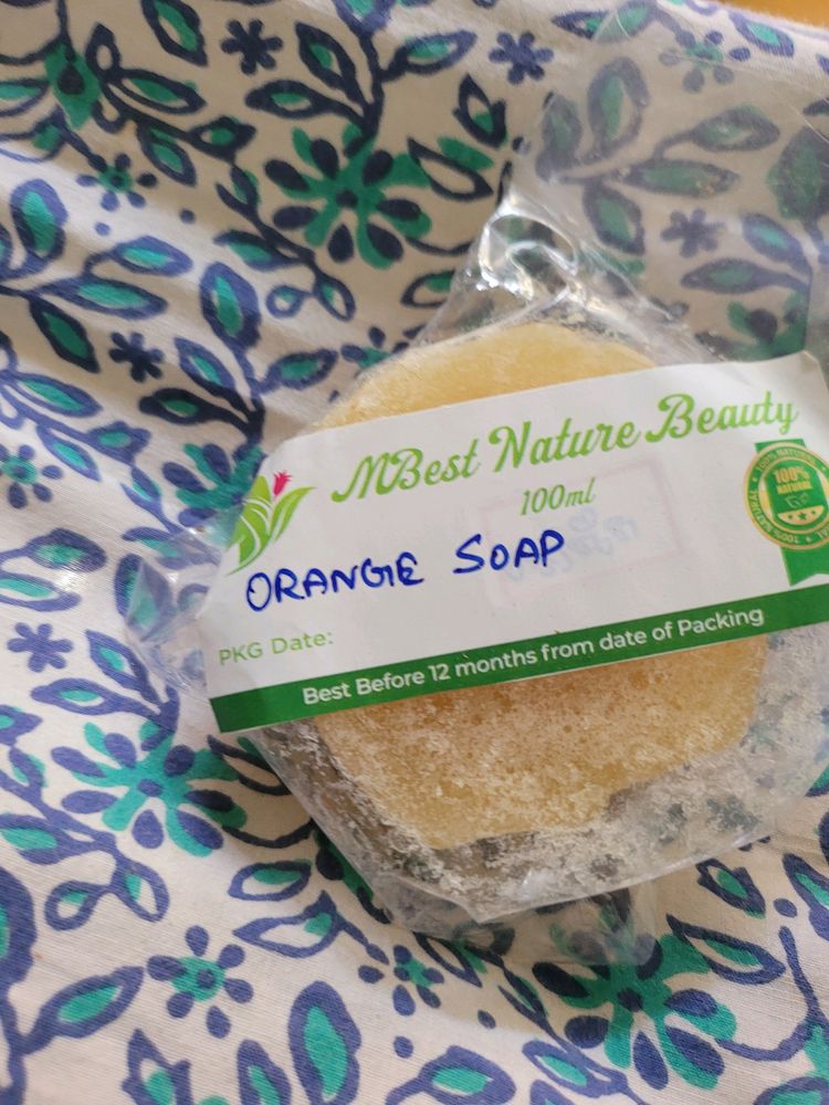 Orange Soap- Homemade  Natural