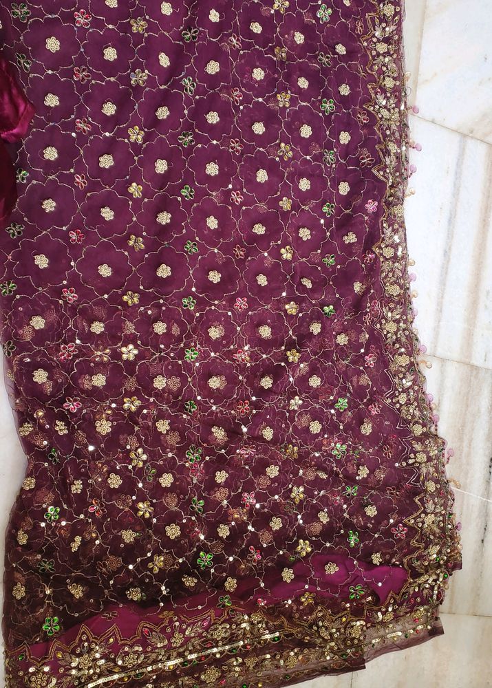 PURPLE GEORGEOUS 👌 ❤️ 😍 NETTED SAREE 🥻 💜