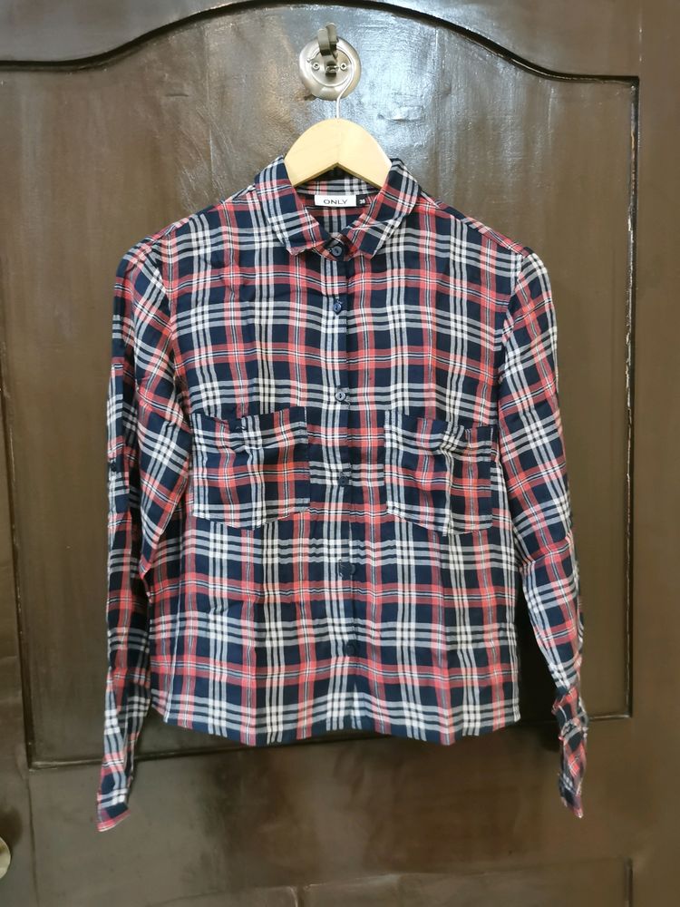 ONLY  Checked Shirt Red