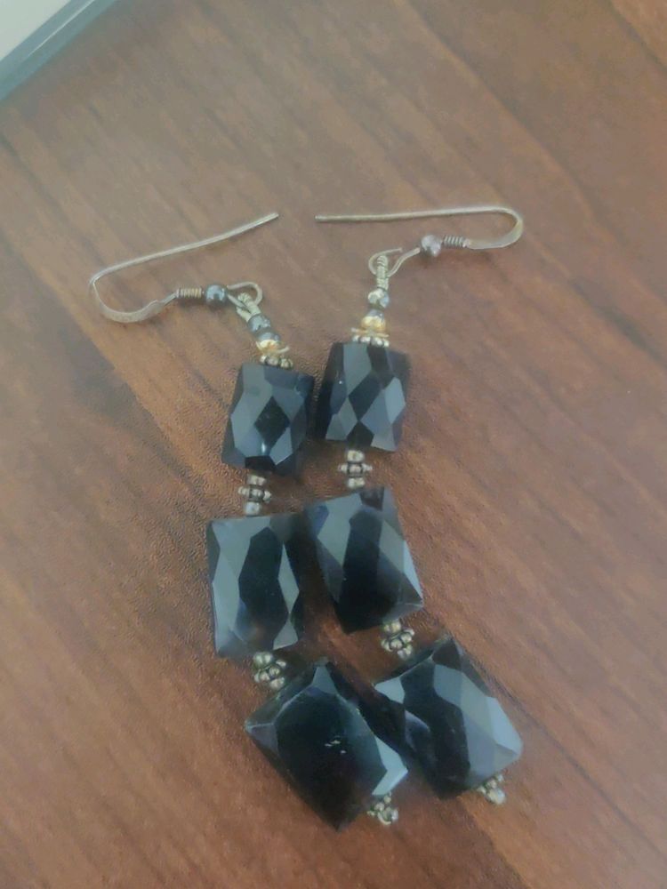 92.5 Smoky Topaz Long Earrings