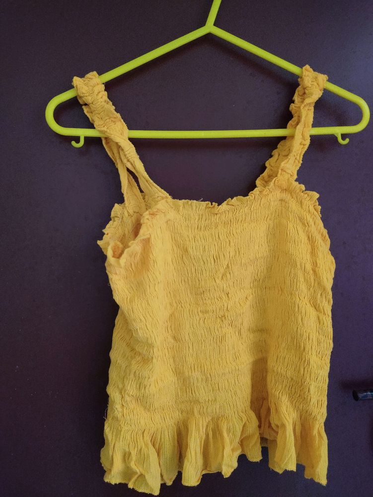 Yellow Crop Top