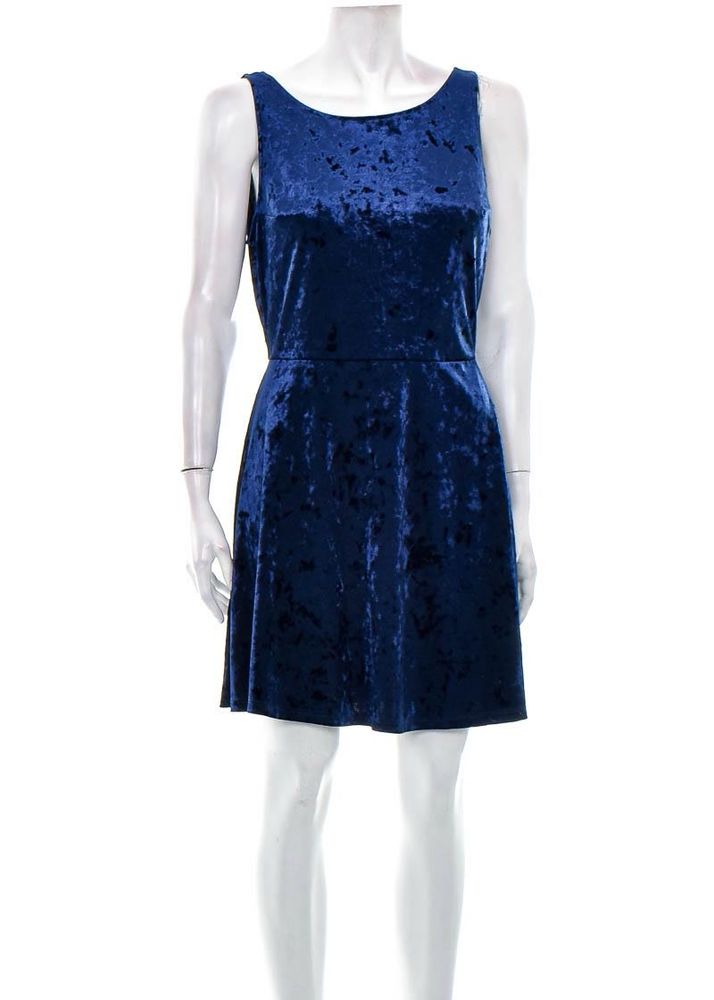 Velvet Dress- Navy Blue