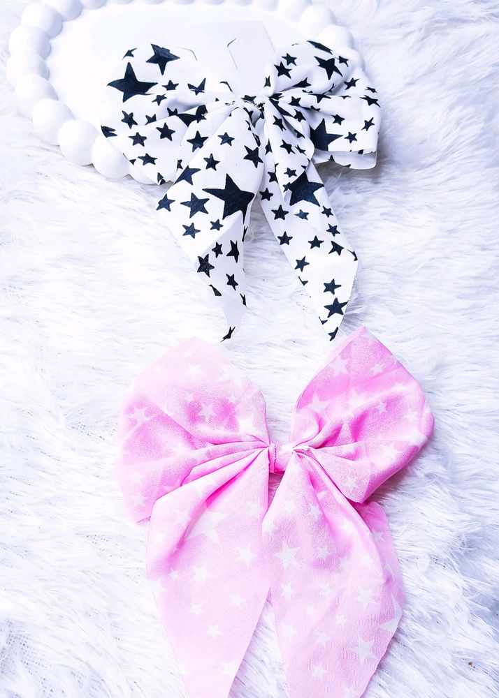 Star Bow Hair Clip Set Of Two