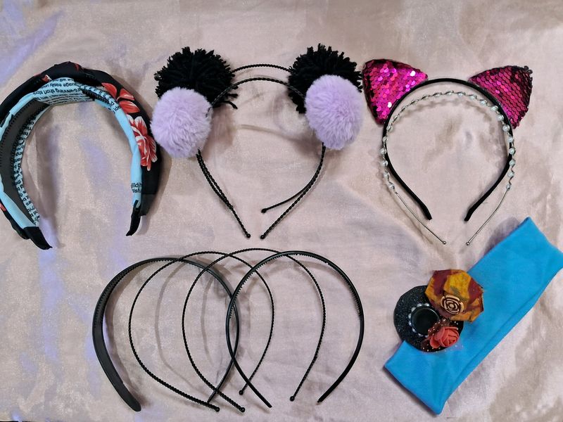 Hairband Set Of [10] +free Clip&band