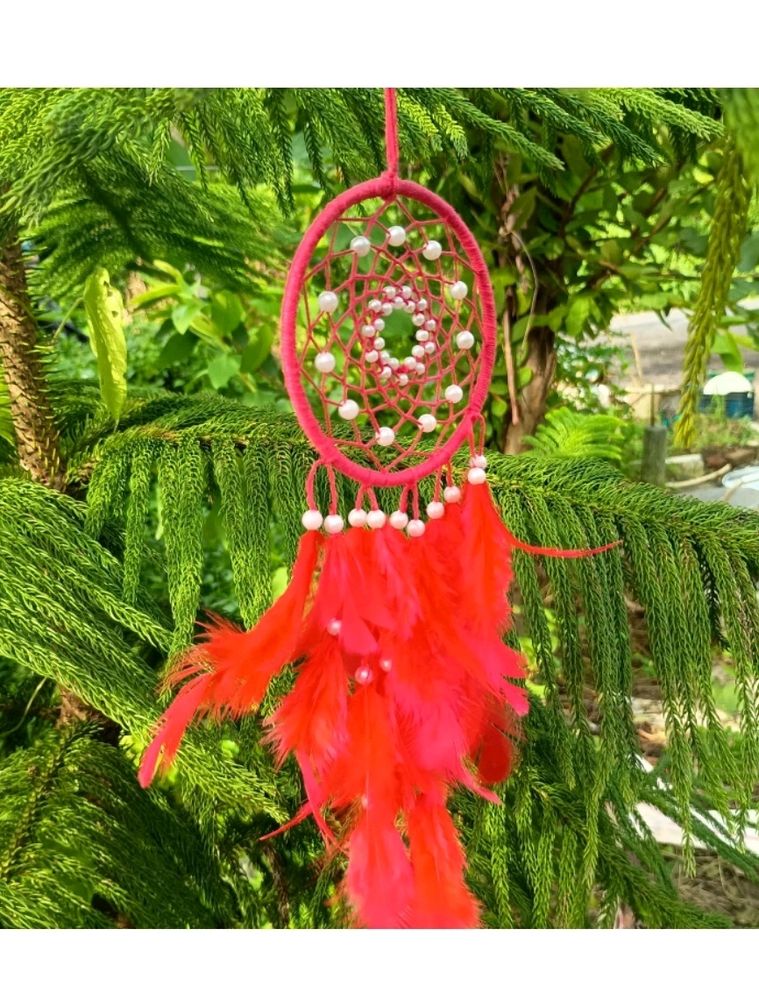 Dream Catcher Red With Pearl