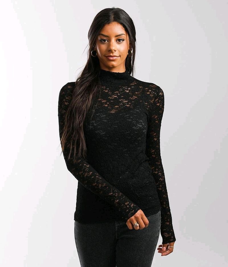 Black Net Top Stylish