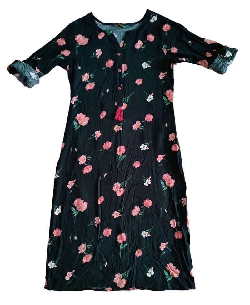 Straight Fit  Floral Kurta