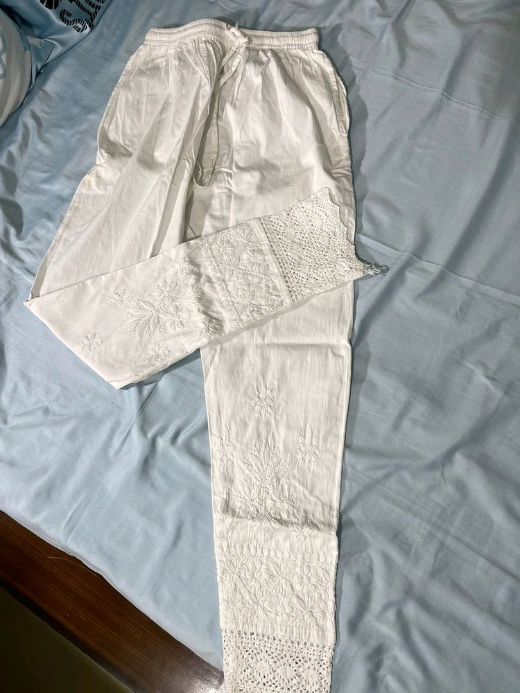 Pure Cotton Border Work Pant