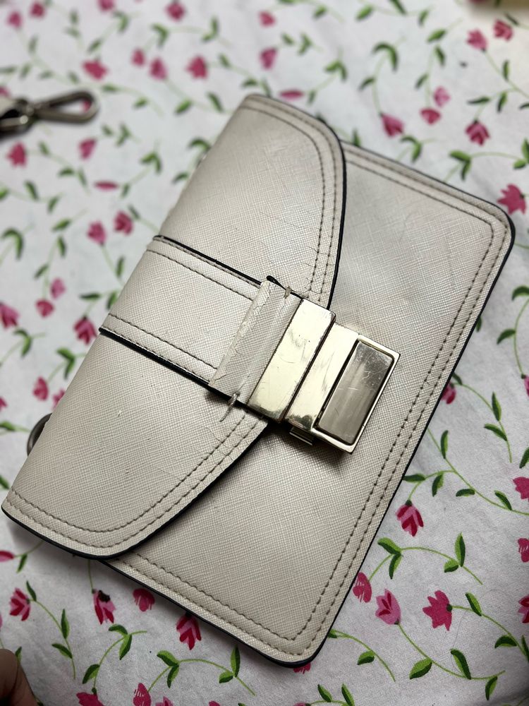 Zara White Sling Bag