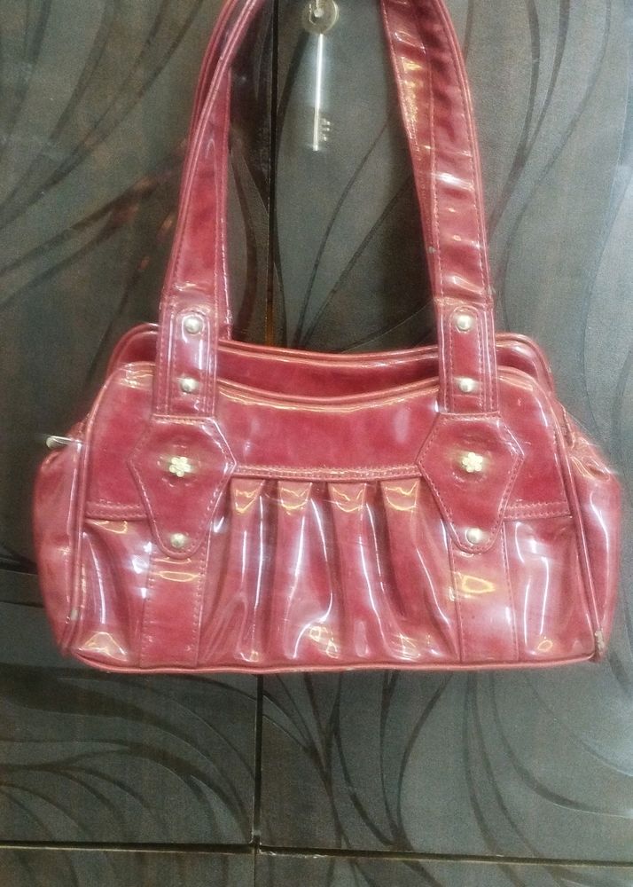 Maroon Ladies Purse Handbag