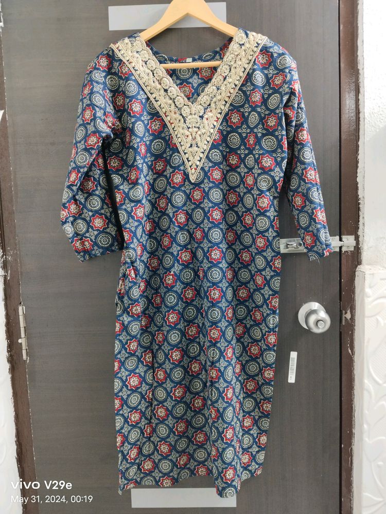 New Cotton Kurti Pathani Set