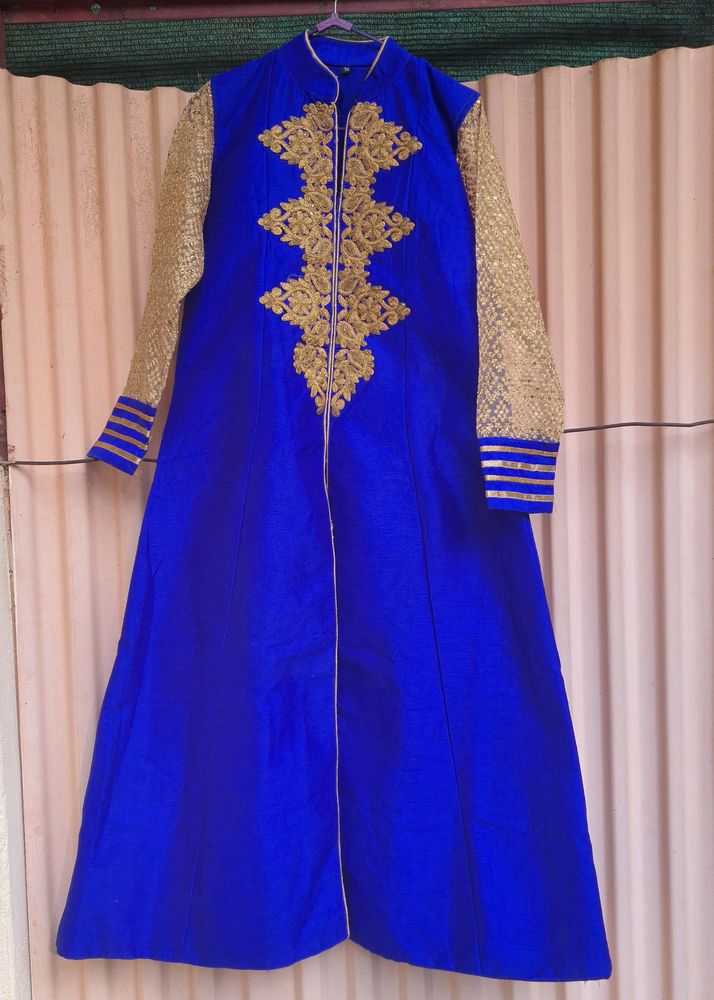 Royal Blue A Line Kurta With Lining